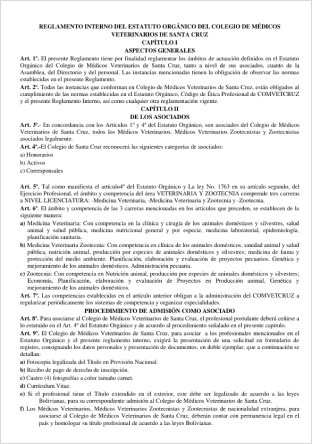 Picture of Reglamento interno del estatuto orgánico